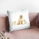 Dog And Puppies Horizontal Throw Pillow By Emily Adams