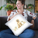 Dog And Puppies Horizontal Throw Pillow By Emily Adams