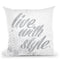 Show Fetish Quotes Iii Light Silver Throw Pillow By Emily Adams