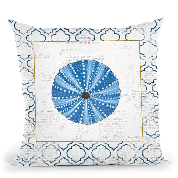 Navy Circular Throw Pillow By Emily Adams