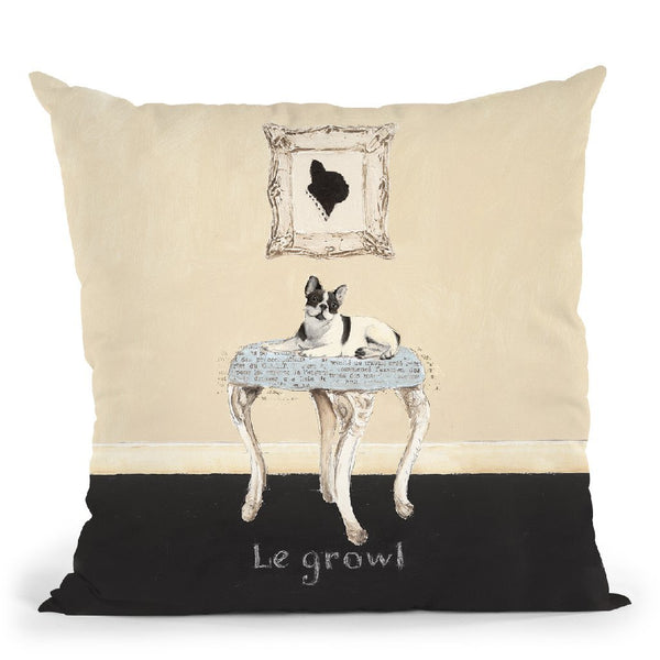 Le Growl Square 12X12 Throw Pillow By Emily Adams