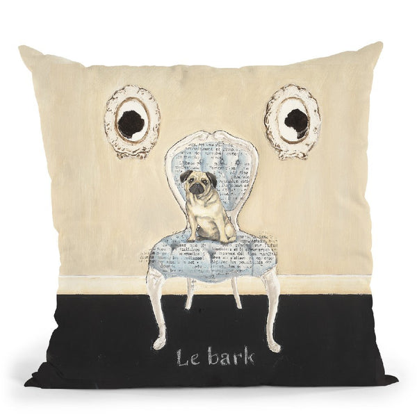 Le Bark Square 12X12 Throw Pillow By Emily Adams