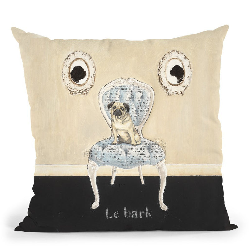 Le Bark Square 12X12 Throw Pillow By Emily Adams