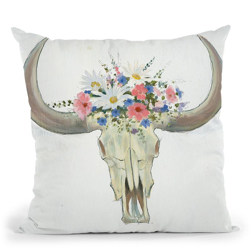 Bohemian Rising Ii On White Throw Pillow By Emily Adams