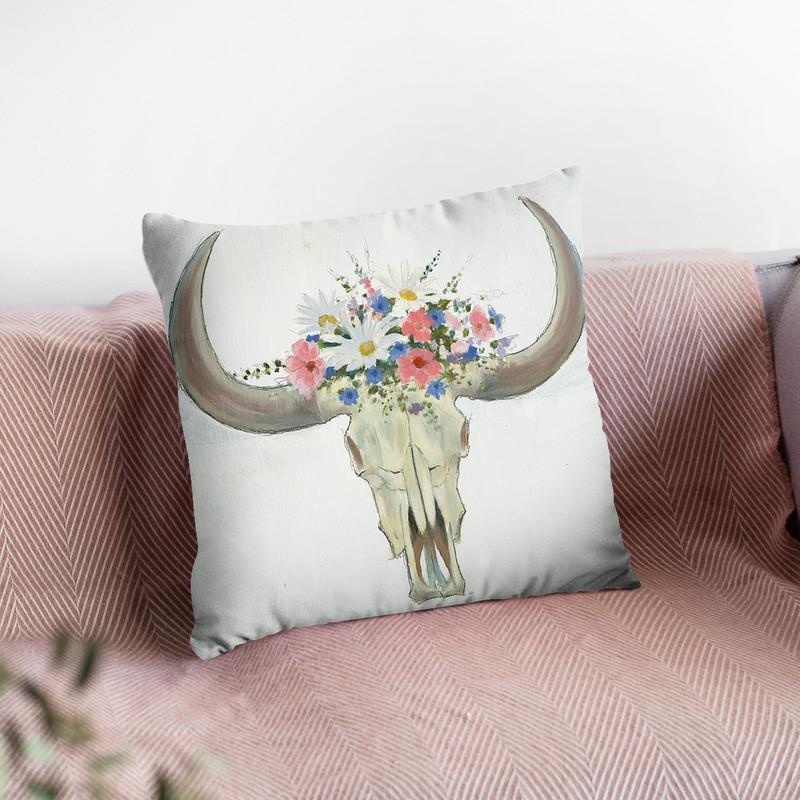 Bohemian Rising Ii On White Throw Pillow By Emily Adams