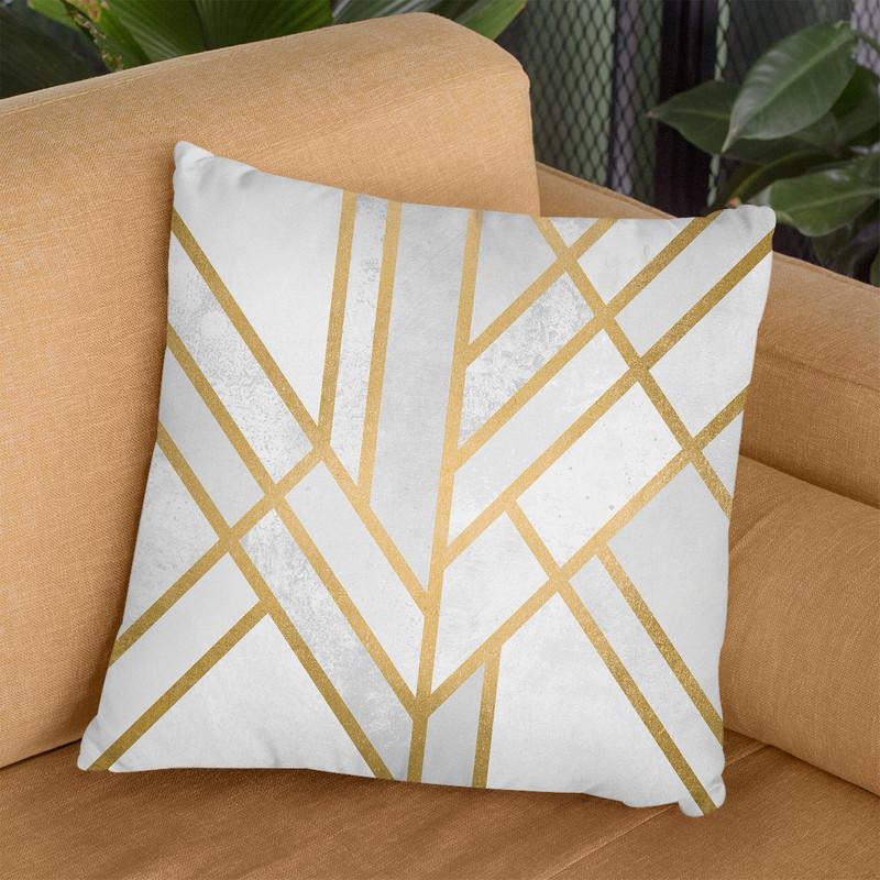 Art Deco Geometry Throw Pillow By Elisabeth Fedrikson