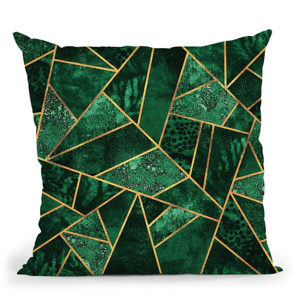 Deep Emerald Throw Pillow By Elisabeth Fedrikson