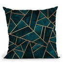 Deep Teal Stone Throw Pillow By Elisabeth Fedrikson