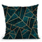Deep Teal Stone Throw Pillow By Elisabeth Fedrikson