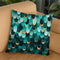 Feathered - Turquoise Throw Pillow By Elisabeth Fedrikson