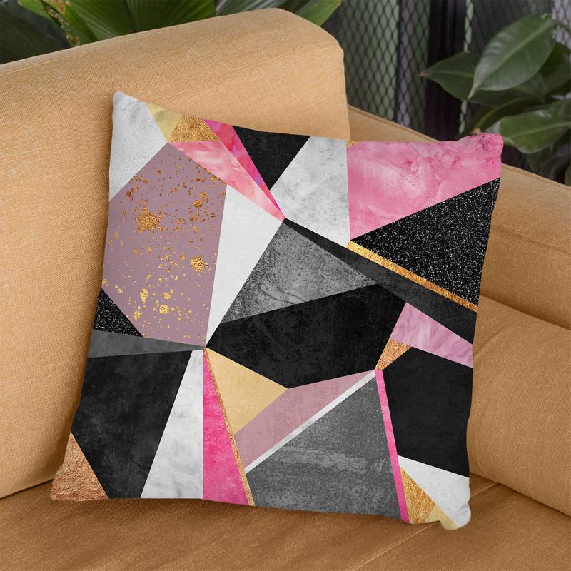 Geometry Pink Throw Pillow By Elisabeth Fedrikson