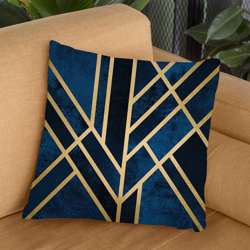 Art Deco Midnight Throw Pillow By Elisabeth Fedrikson