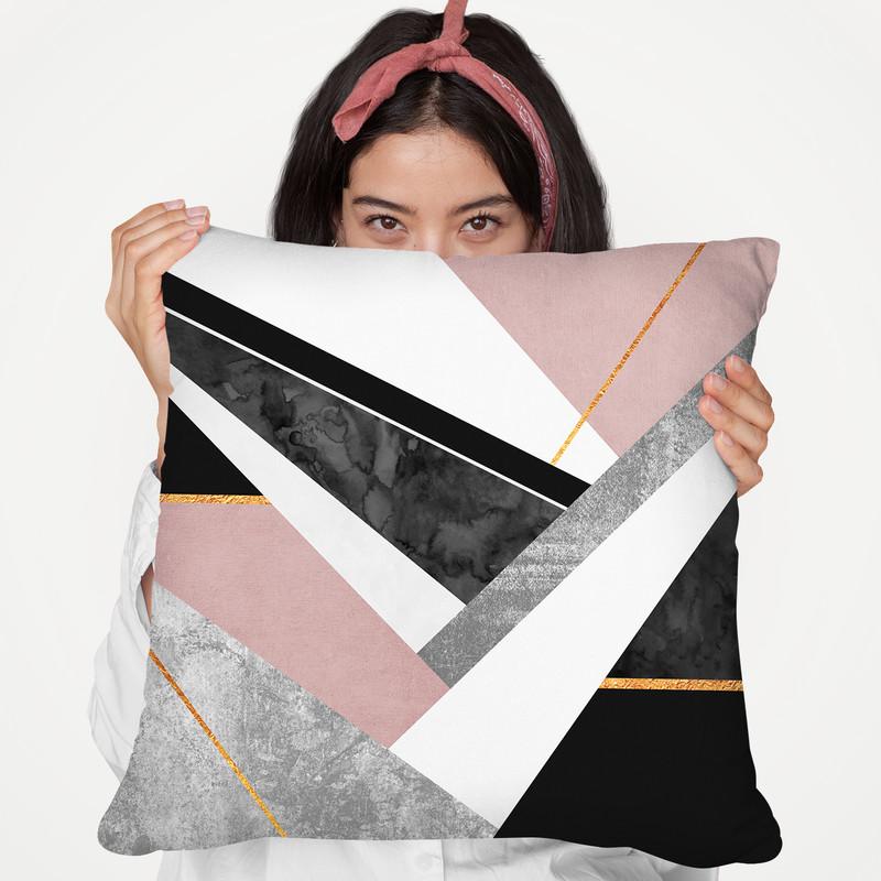 Lines And Layers Throw Pillow By Elisabeth Fedrikson