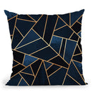 Navy Stone Throw Pillow By Elisabeth Fedrikson