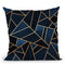 Navy Stone Throw Pillow By Elisabeth Fedrikson