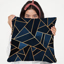 Navy Stone Throw Pillow By Elisabeth Fedrikson