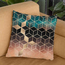 Ombre Dream Cubes Throw Pillow By Elisabeth Fedrikson