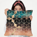Ombre Dream Cubes Throw Pillow By Elisabeth Fedrikson