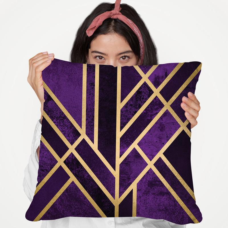 Art Deco Royal Throw Pillow By Elisabeth Fedrikson