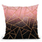 Pink And Black Stone Throw Pillow By Elisabeth Fedrikson