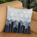 Soft Blue Hexagons Throw Pillow By Elisabeth Fedrikson