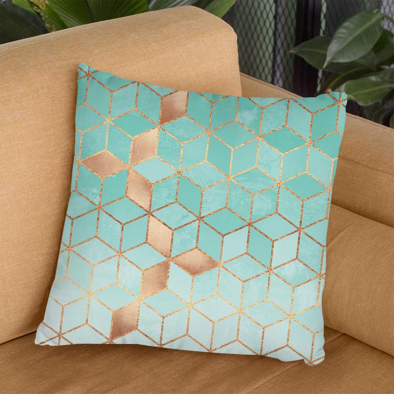 Soft Gradient Aquamarine Throw Pillow By Elisabeth Fedrikson