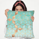 Soft Gradient Aquamarine Throw Pillow By Elisabeth Fedrikson