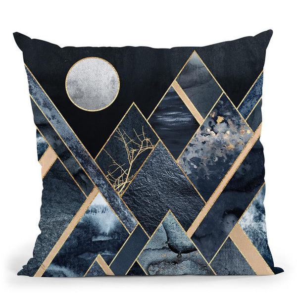 Stormy Mountains Throw Pillow By Elisabeth Fedrikson