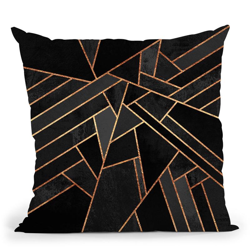 Black Night Throw Pillow By Elisabeth Fedrikson