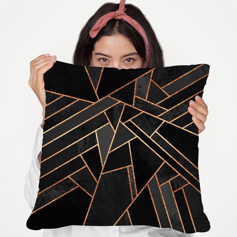 Black Night Throw Pillow By Elisabeth Fedrikson