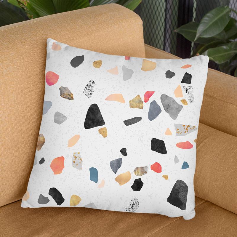 Terrazzo Treasure Throw Pillow By Elisabeth Fedrikson