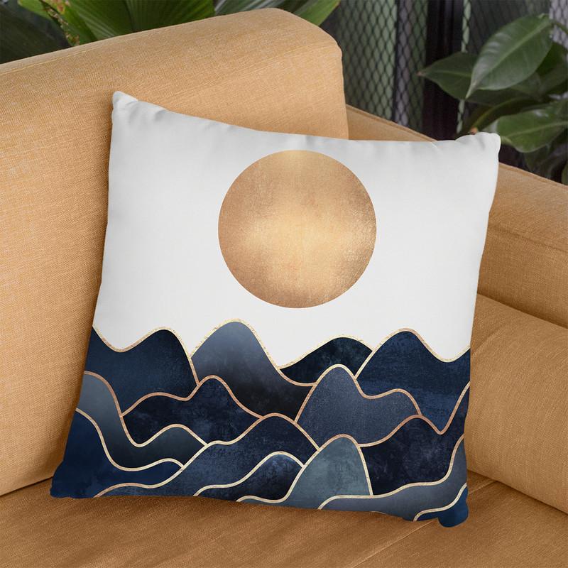 Waves Throw Pillow By Elisabeth Fedrikson