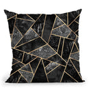 Black Stone Throw Pillow By Elisabeth Fedrikson