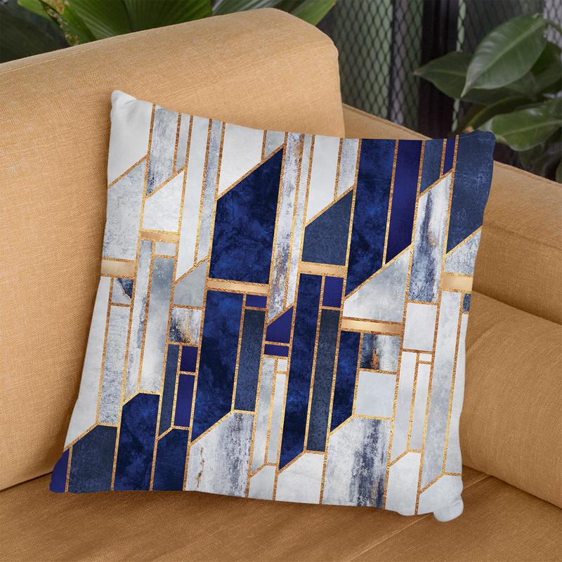 Blue Winter Sky Throw Pillow By Elisabeth Fedrikson