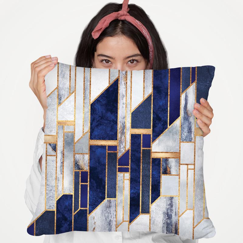 Blue Winter Sky Throw Pillow By Elisabeth Fedrikson