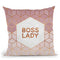 Boss Lady Throw Pillow By Elisabeth Fedrikson