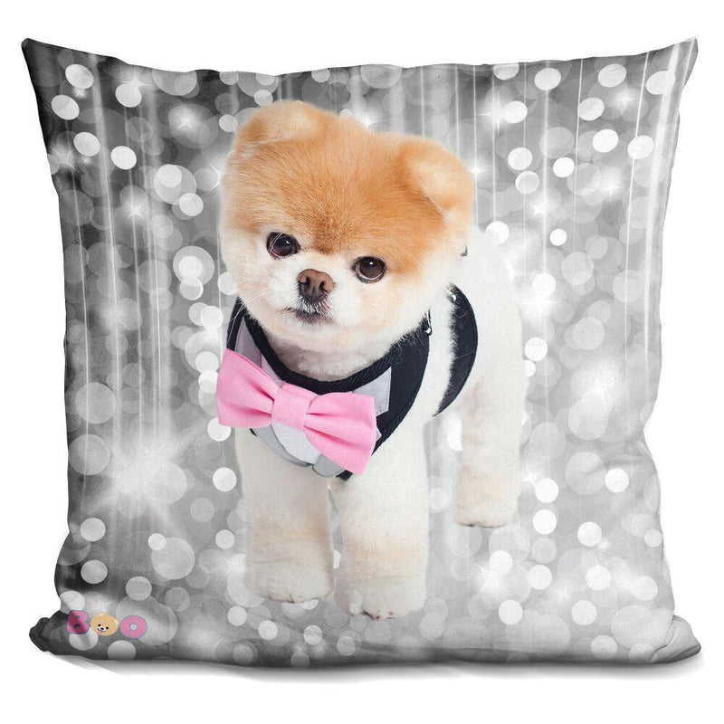 Boo Bowtie Throw Pillow