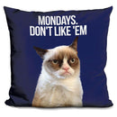 Grumpy Cat Mondays Don'T Like 'Em Throw Pillow