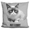 Grumpy Cat Not Funny Throw Pillow