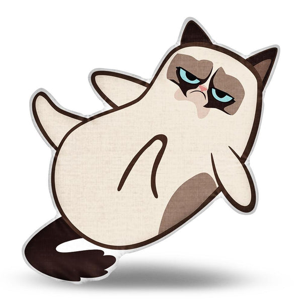 Grumpy Cat Falling Throw Pillow