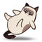 Grumpy Cat Falling Throw Pillow