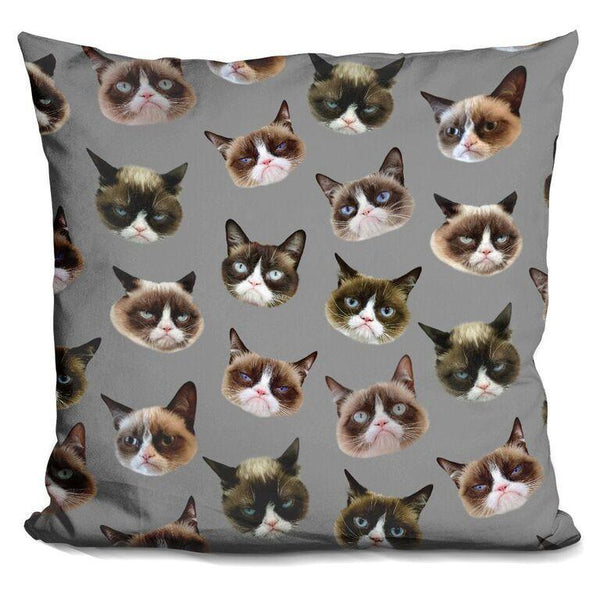 Grumpy Cat The Many Faces Of Grumpy Throw Pillow