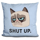 Grumpy Cat Shut Up Throw Pillow