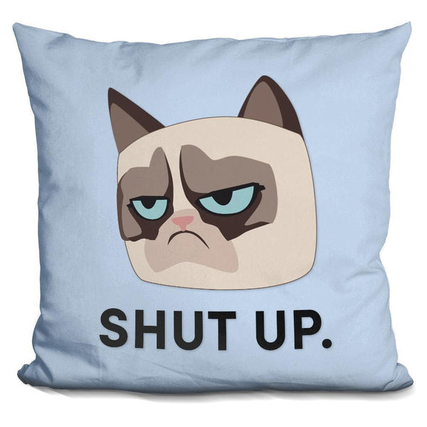 Grumpy Cat Shut Up Throw Pillow