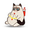 Grumpy Cat Grumpy Cupid Throw Pillow