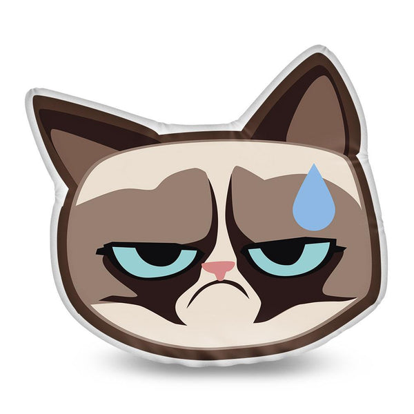 Grumpy Cat Confusedly Throw Pillow