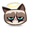 Grumpy Cat Halo Throw Pillow