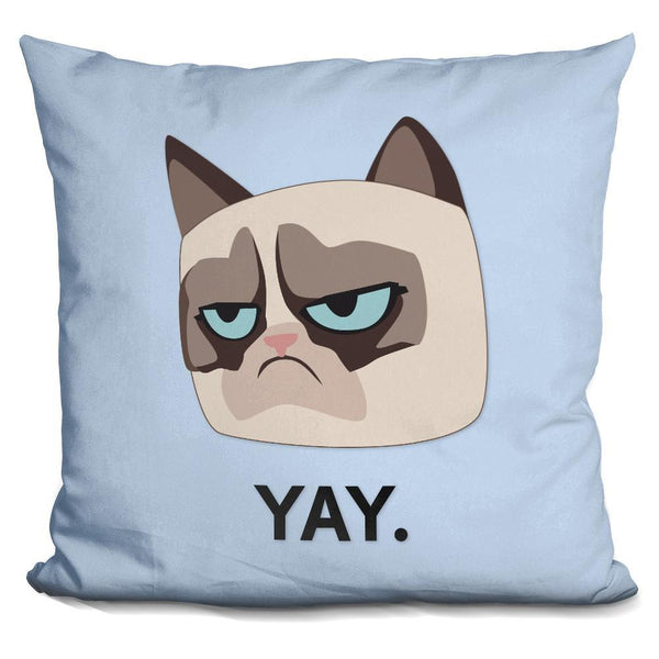 Grumpy Cat Yay Throw Pillow
