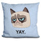 Grumpy Cat Yay Throw Pillow