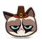 Grumpy Cat Amish Throw Pillow